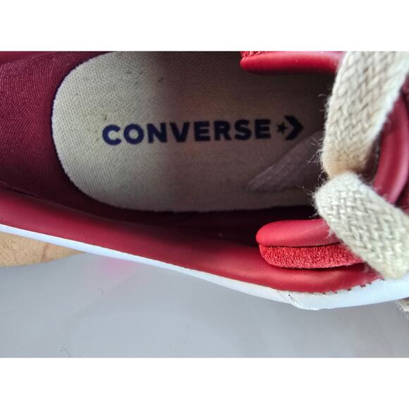 Rare! Converse All Star Academy Sneakers M8/W10 Red White Suede Shoes 167135C main image 5
